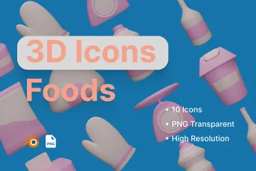 Alimentos Pacote de Icon 3D