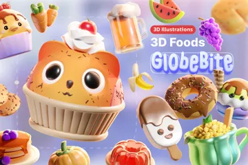 Alimentos Paquete de Icon 3D