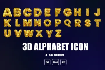 Alphabet 3D Icon Pack