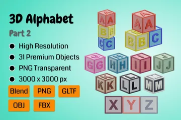 アルファベット 3D Iconパック