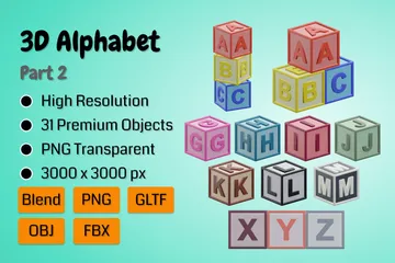 Alphabet 3D Icon Pack