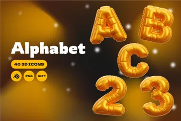 Alphabet 3D Icon Pack