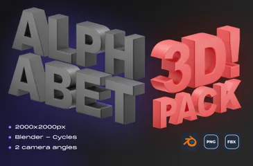 Alphabet 3D Icon Pack