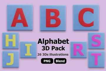 Alphabet 3D Icon Pack