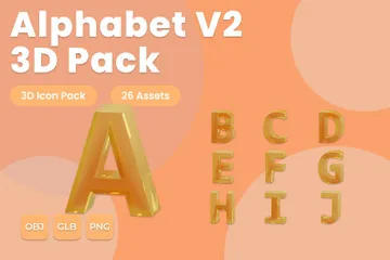 Alphabet 3D Icon Pack