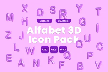 Alphabet 3D Icon Pack