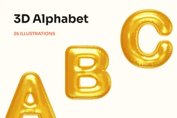 Alphabet 3D Illustration Pack