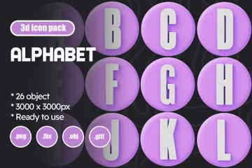 Alphabet Pack 3D Icon