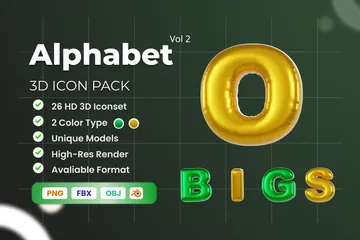 Alphabet Band 2 3D Icon Pack