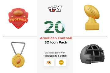 American Football 3D Icon Pack