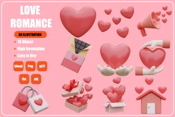 Romance de amor Paquete de Icon 3D