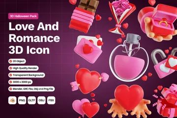 Amor y romance Paquete de Icon 3D