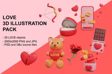 Amour Pack 3D Illustration