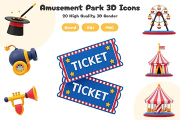 Amusement 3D Icon Pack