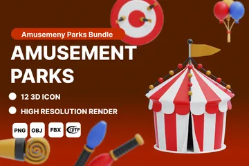 AMUSEMENT PARKS 3D Icon Pack