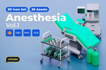 Anaesthesia 3D Icon Pack