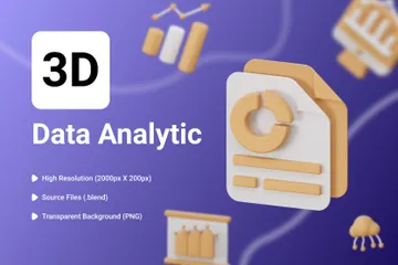 Analítica de datos Paquete de Illustration 3D