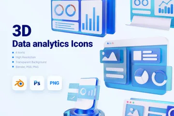 Análisis de datos Paquete de Icon 3D