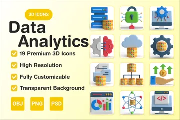 Análisis de datos Paquete de Icon 3D