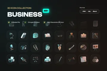 Analista de negocios Paquete de Icon 3D
