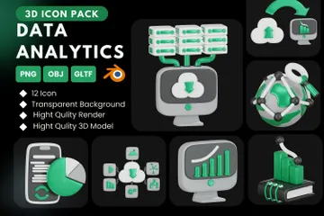 Analyse des données Pack 3D Icon