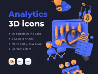 Analytics 3D Illustration Pack
