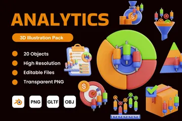 Analytics 3D Icon Pack