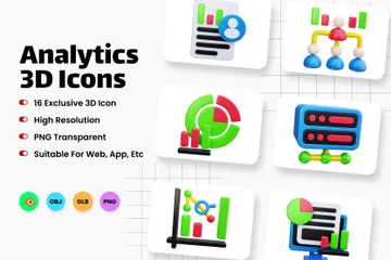 Analytics 3D Icon Pack