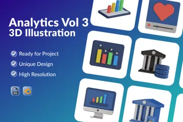 Analytics 3D Icon Pack
