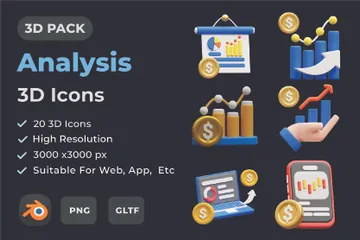 Analytique Pack 3D Icon