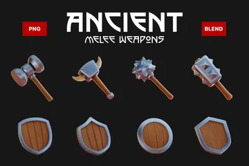 古代の近接武器 3D Iconパック