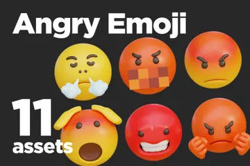Angry Emoji 3D Icon Pack