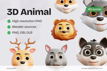 Animais Pacote de Icon 3D