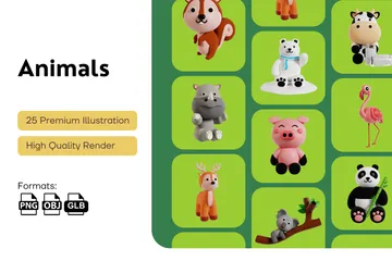 Animais Pacote de Icon 3D