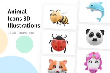 Animal Pacote de Illustration 3D