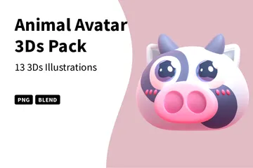 動物アバター 3D Iconパック