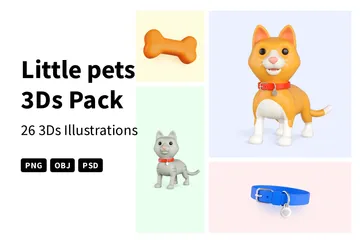 Pequenos animais de estimação Pacote de Icon 3D