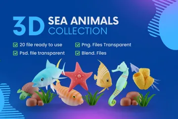 Seja Animal Pacote de Icon 3D