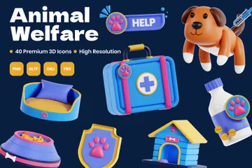 Animal Welfare 3D Icon Pack