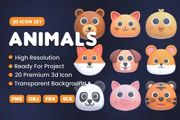 ANIMALS 3D Icon Pack