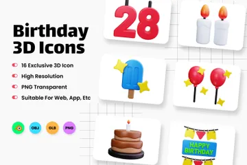 Anniversaire 3D Icon Pack