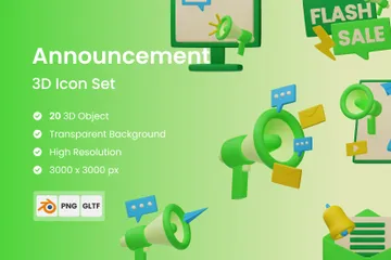 Announcement 3D Icon Pack