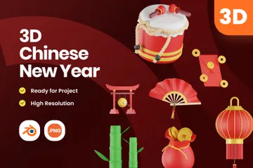 Ano Novo Chinês Pacote de Icon 3D