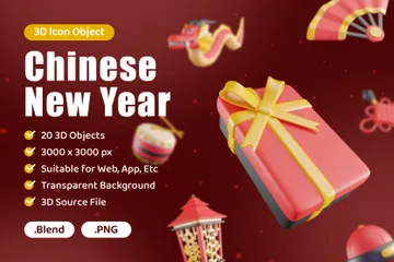 Ano Novo Chinês Pacote de Icon 3D