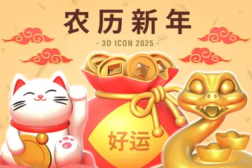 Ano Novo Chinês Pacote de Icon 3D