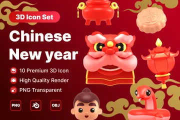 Ano Novo Chinês Pacote de Icon 3D