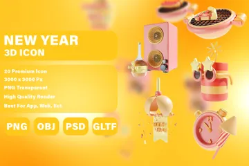 Año Nuevo Paquete de Icon 3D
