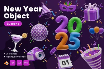 Año Nuevo Paquete de Icon 3D