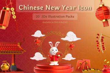 Año Nuevo Chino Paquete de Icon 3D