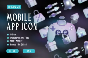 Aplicación movil Paquete de Icon 3D